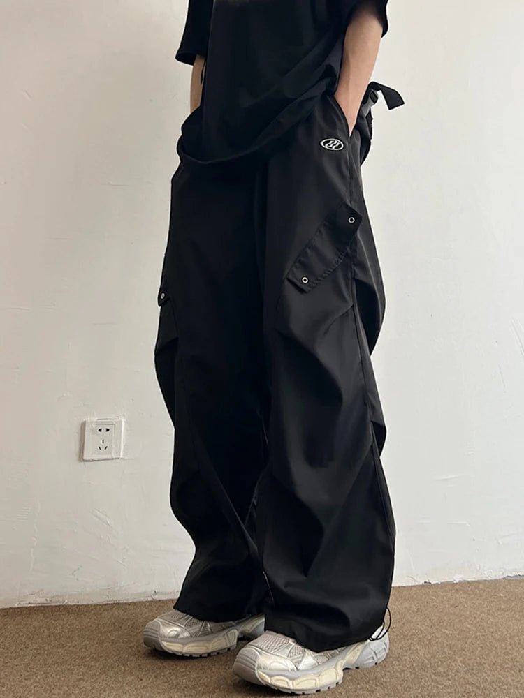 Men Techwear Parachute Cargo Pants Wide Leg - ATLAS 1 - Techwear Store