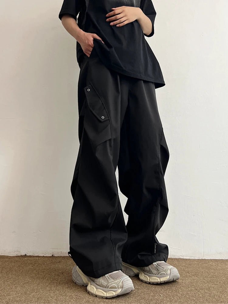 Men Techwear Parachute Cargo Pants Wide Leg - ATLAS 1 - Techwear Store