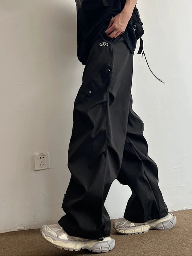 Men Techwear Parachute Cargo Pants Wide Leg - ATLAS 1 - Techwear Store