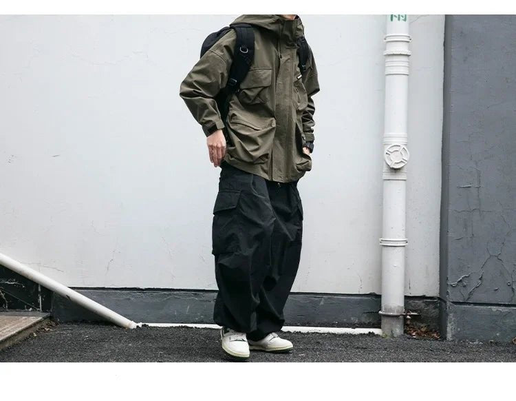 Men Techwear Windproof Waterproof Casual Hooded Jacket - ATLAS 1