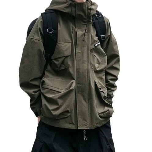 Men Techwear Windproof Waterproof Casual Hooded Jacket - ATLAS 1