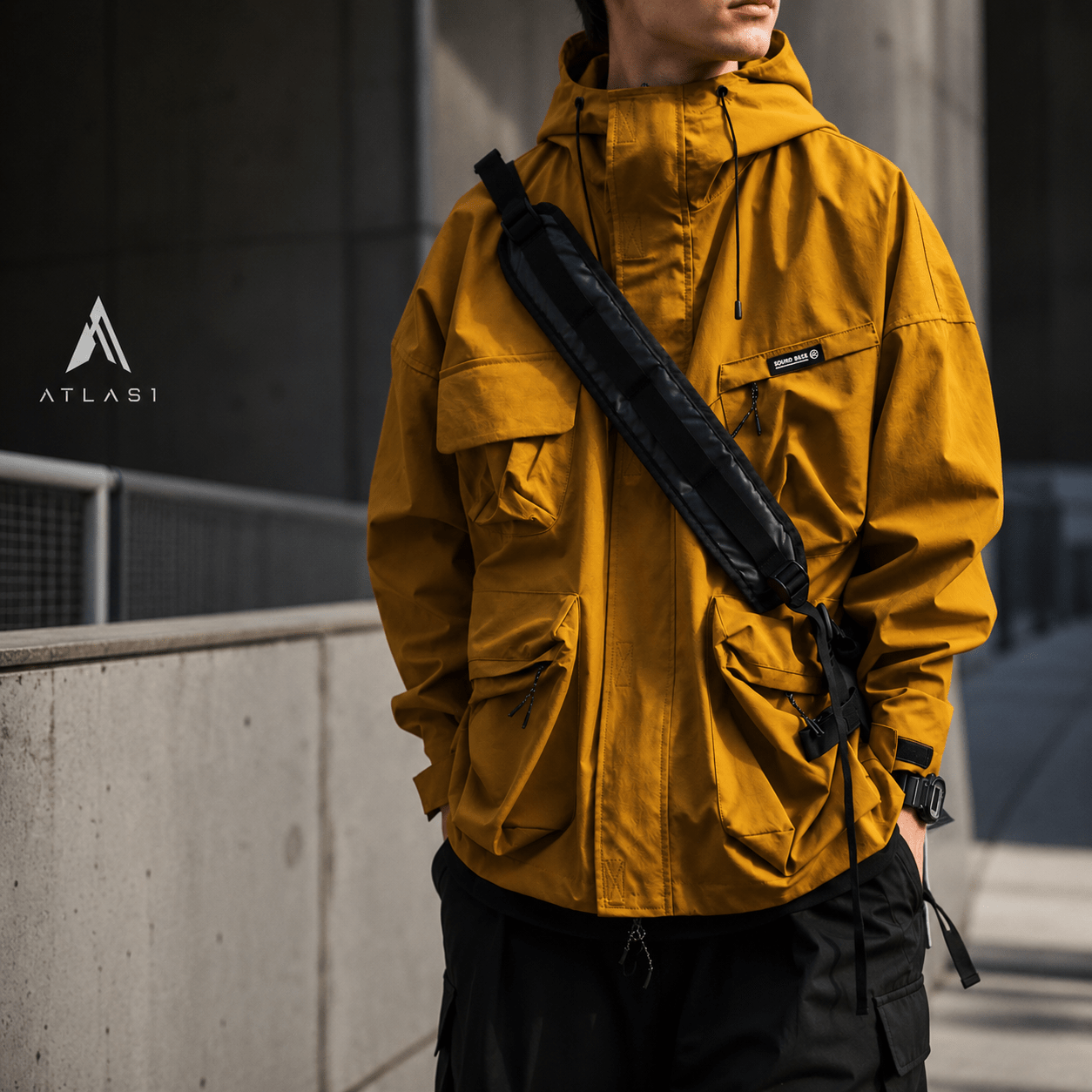 Men Techwear Windproof Waterproof Casual Hooded Jacket - ATLAS 1
