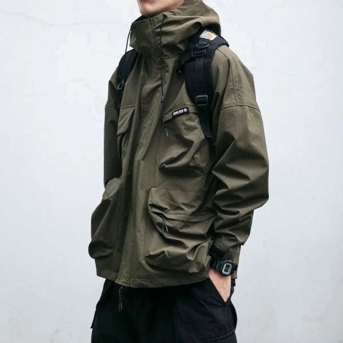 Men Techwear Windproof Waterproof Casual Hooded Jacket - ATLAS 1