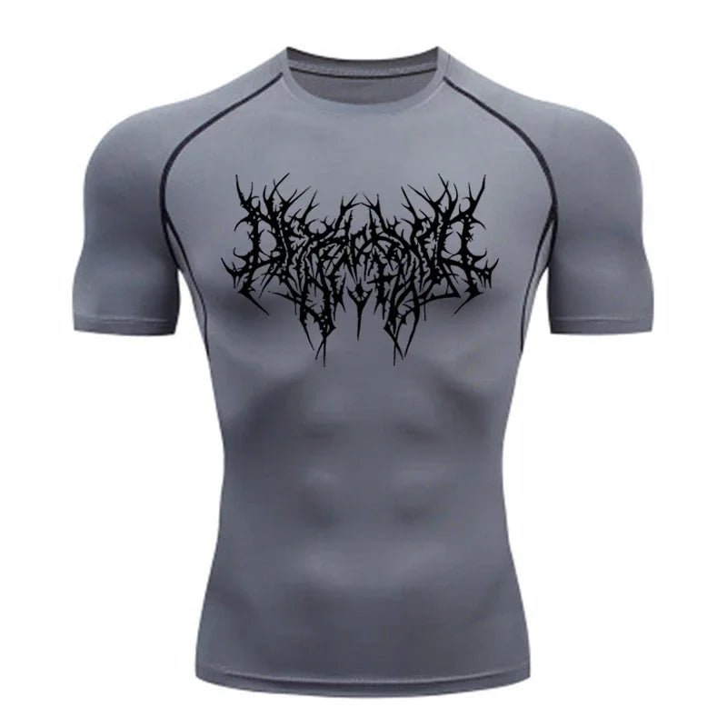 Men Tight Fit Running Gym T-Shirt - ATLAS 1 - Techwear Store