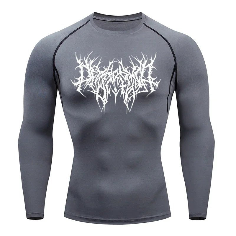 Men Tight Fit Running Gym T-Shirt - ATLAS 1 - Techwear Store