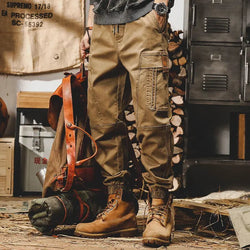 Men Vintage Techwear Cargo Pants Casual Safari Style - ATLAS 1 - Techwear Store