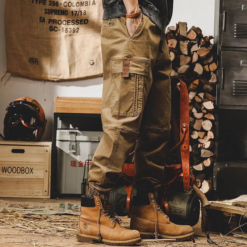 Men Vintage Techwear Cargo Pants Casual Safari Style - ATLAS 1 - Techwear Store