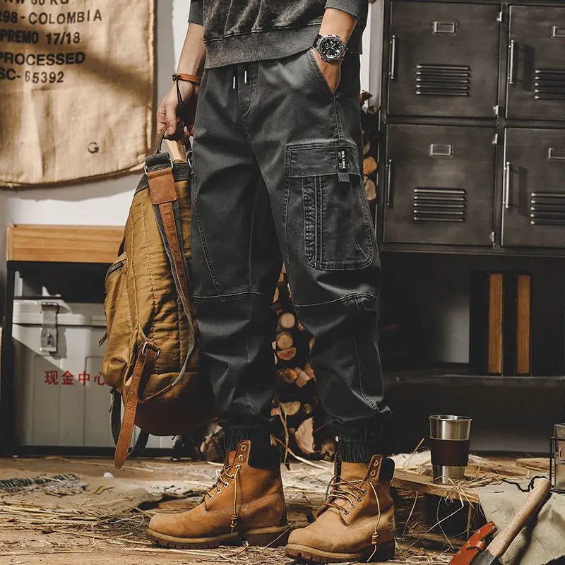 Men Vintage Techwear Cargo Pants Casual Safari Style - ATLAS 1 - Techwear Store