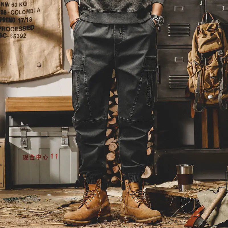 Men Vintage Techwear Cargo Pants Casual Safari Style - ATLAS 1 - Techwear Store