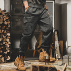 Men Vintage Techwear Cargo Pants Casual Safari Style - ATLAS 1 - Techwear Store