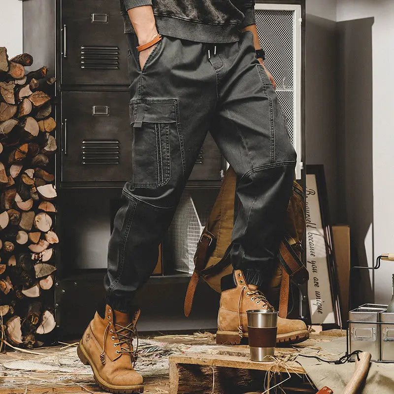 Men Vintage Techwear Cargo Pants Casual Safari Style - ATLAS 1 - Techwear Store