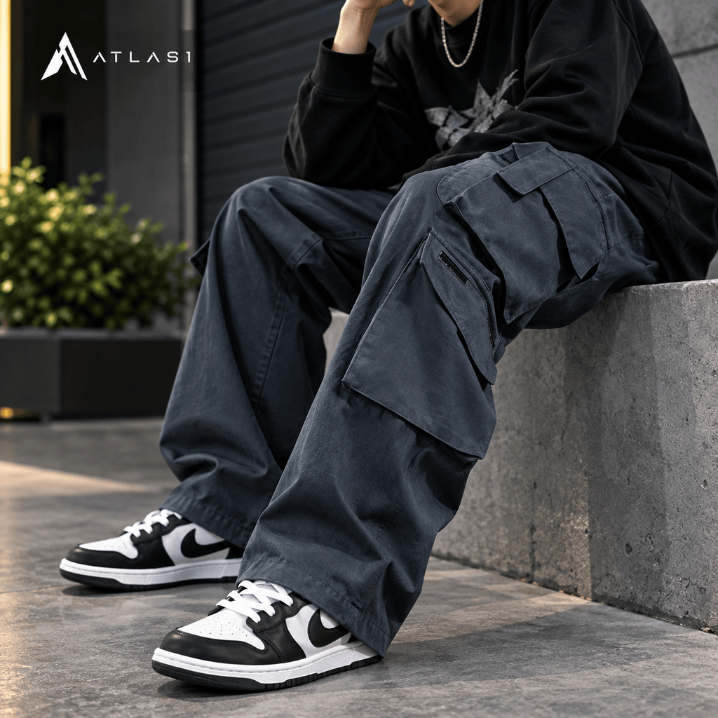 Men's Baggy Cargo Jogger Sweatpants - ATLAS 1