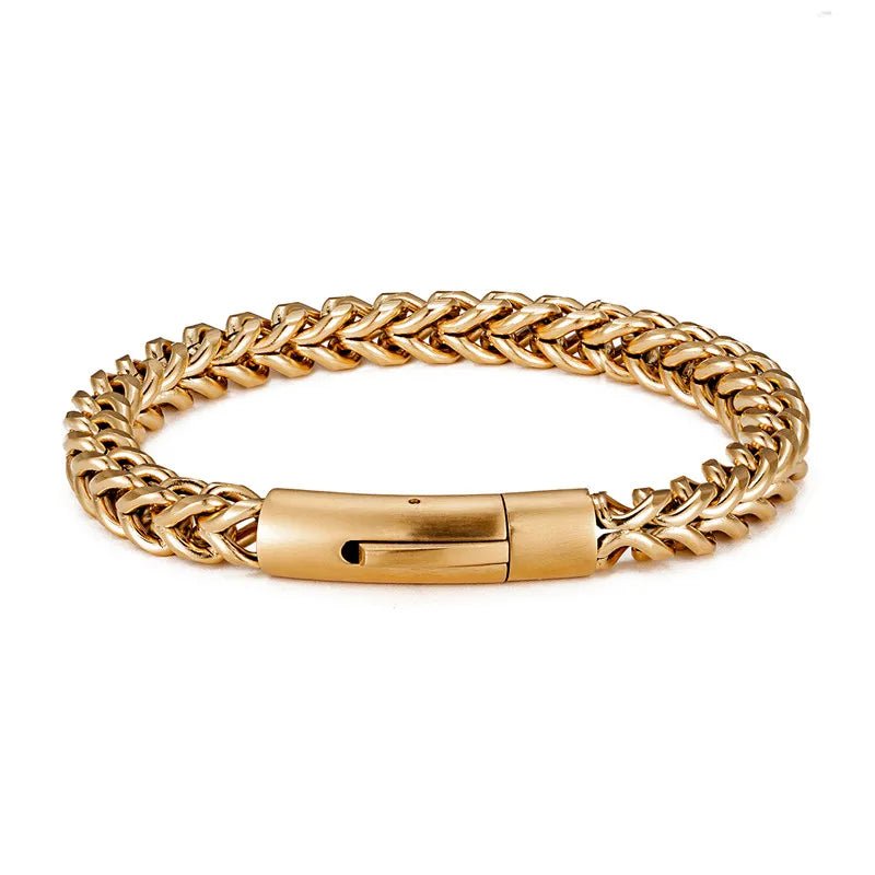 Men's Bicycle Chain Gold Plated Stainless Steel Bracelet - ATLAS 1