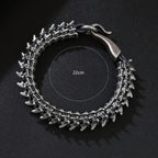 Men's Black Dragon Leather Bracelet - ATLAS 1