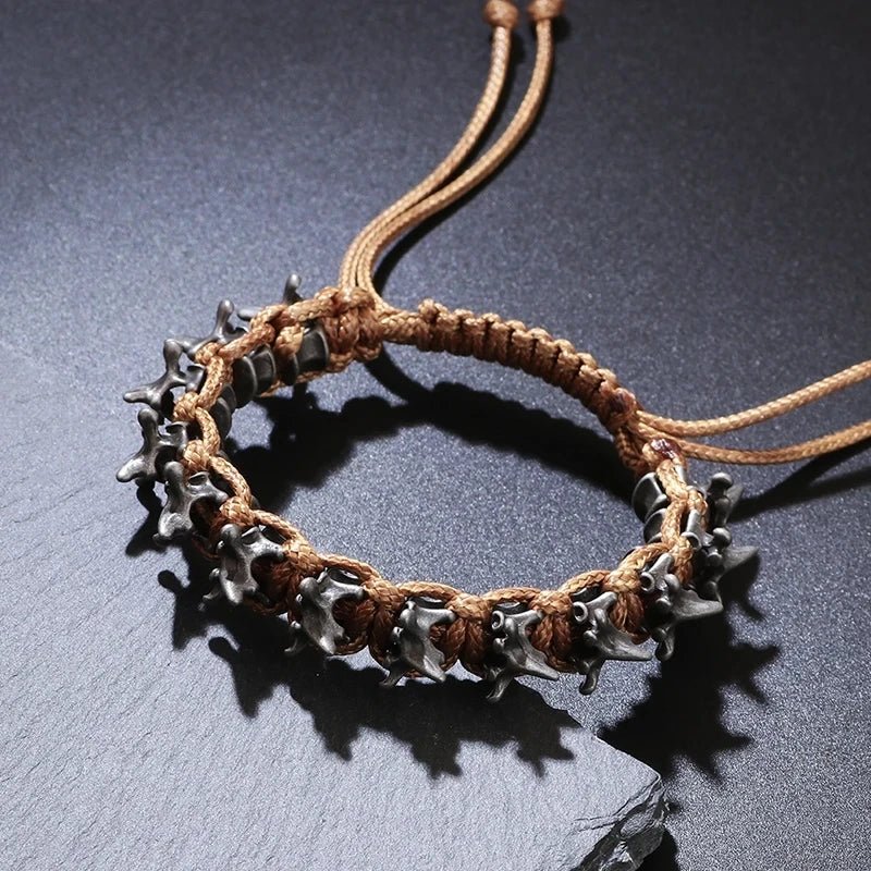 Men's Black Dragon Leather Bracelet - ATLAS 1