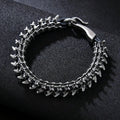 Men's Black Dragon Leather Bracelet - ATLAS 1