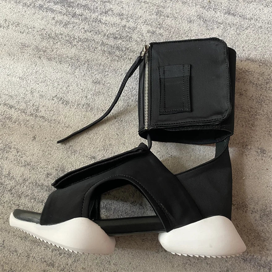 Men's Breathable Open Toe Canvas Platform Sandals - ATLAS 1