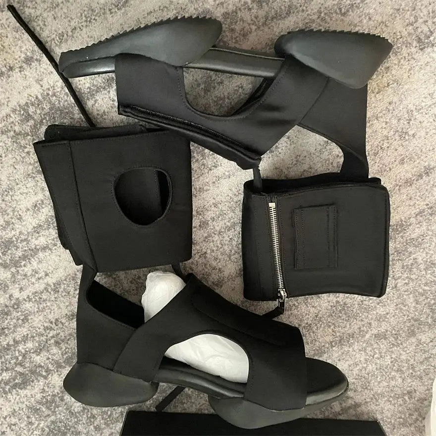 Men's Breathable Open Toe Canvas Platform Sandals - ATLAS 1