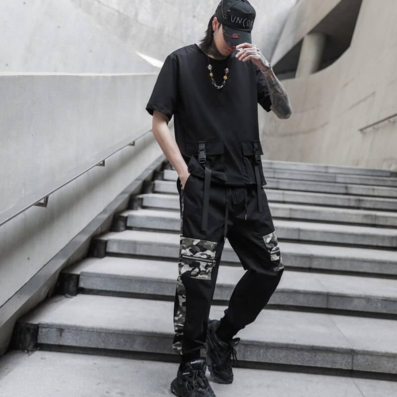 Men's Camouflage Detail Techwear Cargo Pants - ATLAS 1