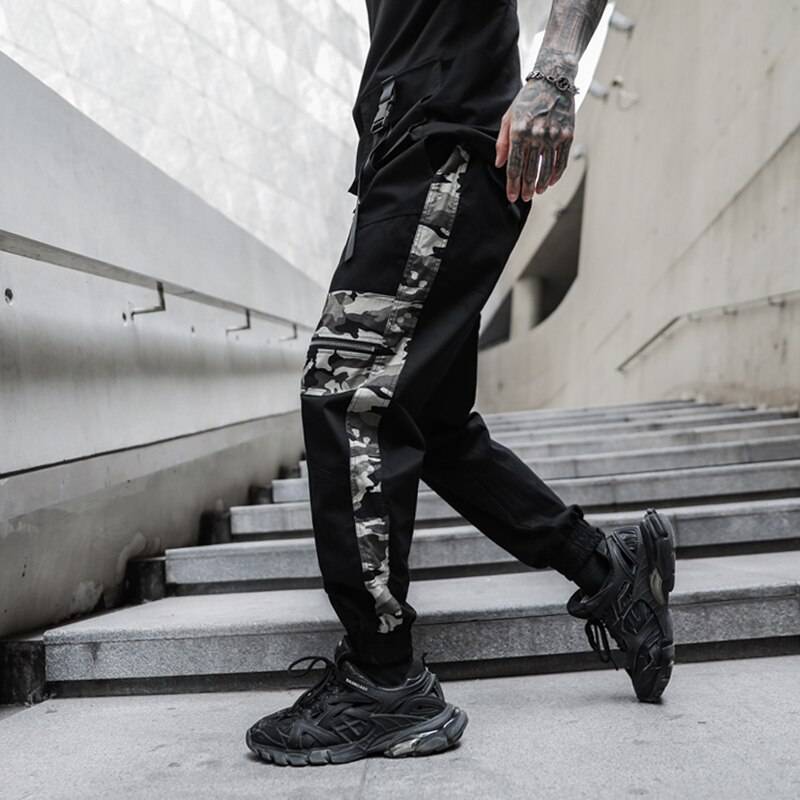 Men's Camouflage Detail Techwear Cargo Pants - ATLAS 1