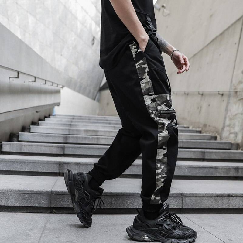 Men's Camouflage Detail Techwear Cargo Pants - ATLAS 1