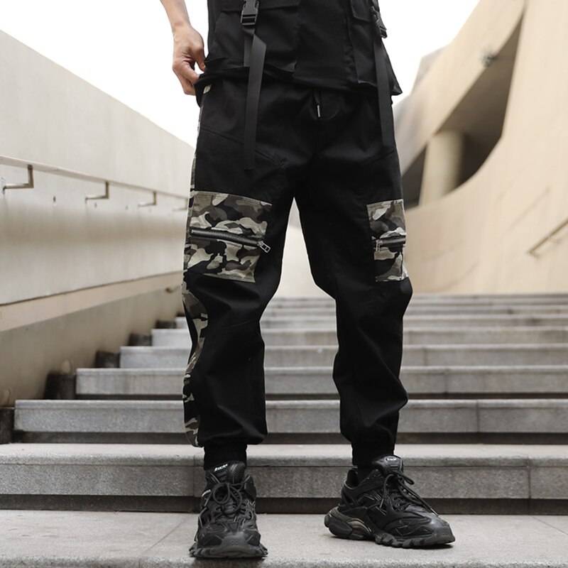 Men's Camouflage Detail Techwear Cargo Pants - ATLAS 1