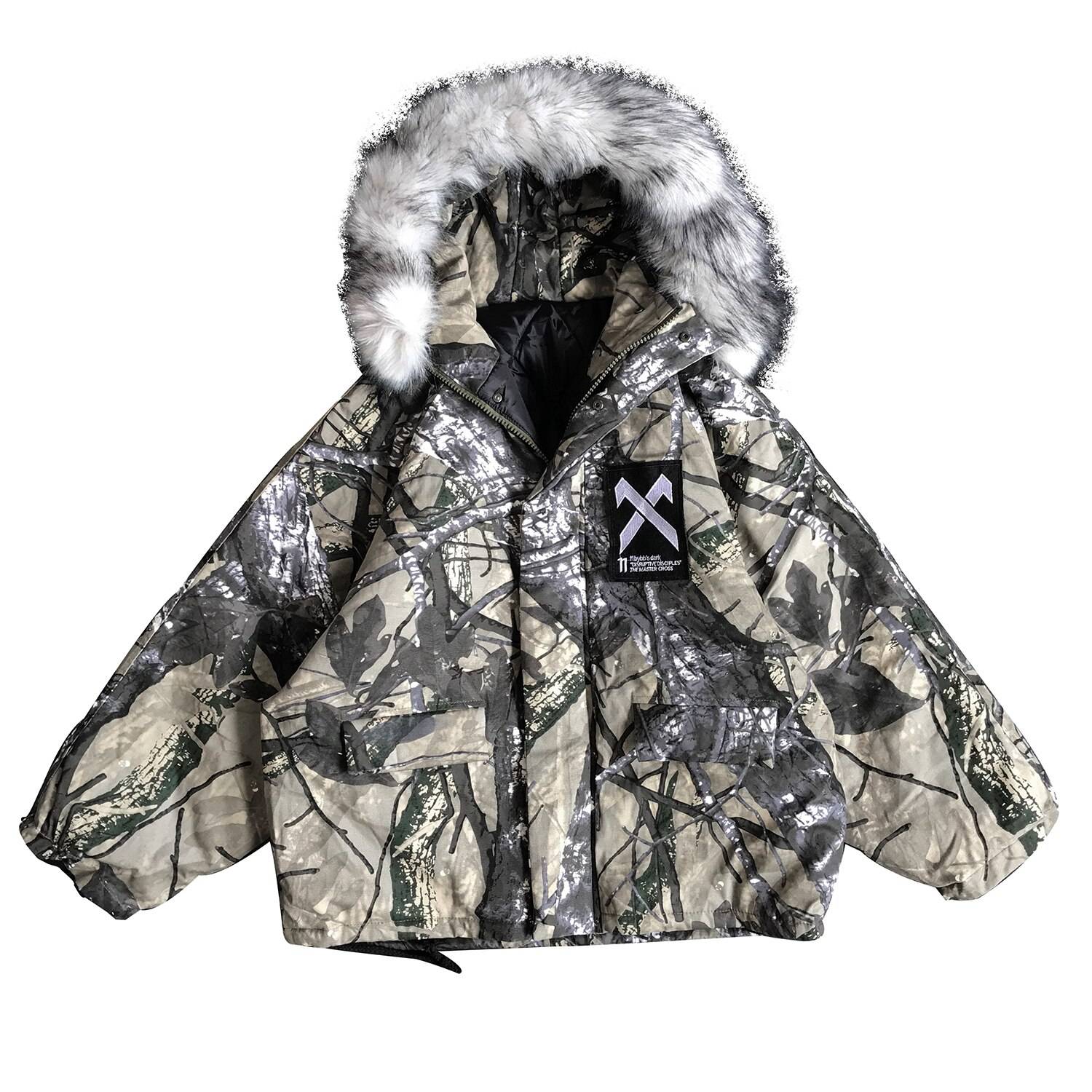 Men's Camouflage Print Oversized Techwear Parka - ATLAS 1