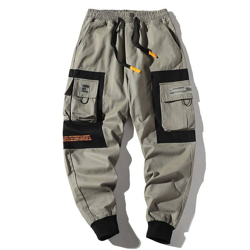 Men's Color Block Framed Pockets Techwear Cargo Pants - ATLAS 1