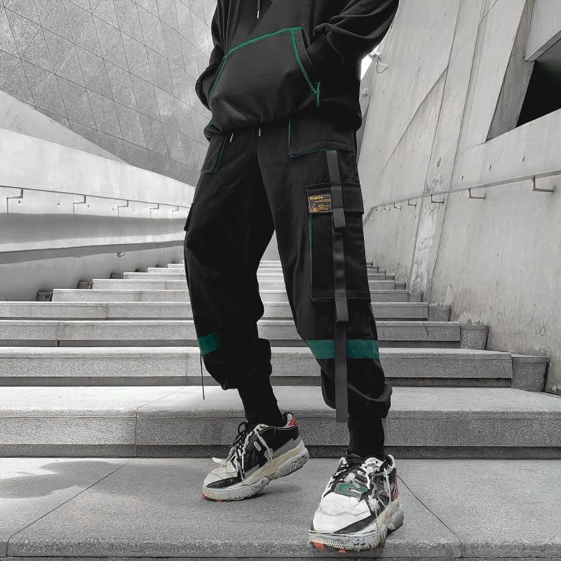 Men's Color Detail Techwear Style Jogger Pants - ATLAS 1
