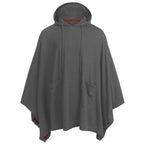 Men's Contrast Lines Techwear Hooded Poncho - ATLAS 1