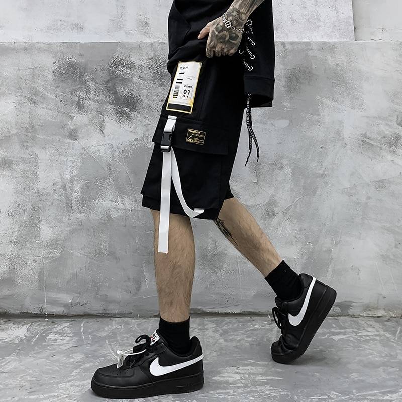 Men's Contrast Straps Techwear Shorts - ATLAS 1