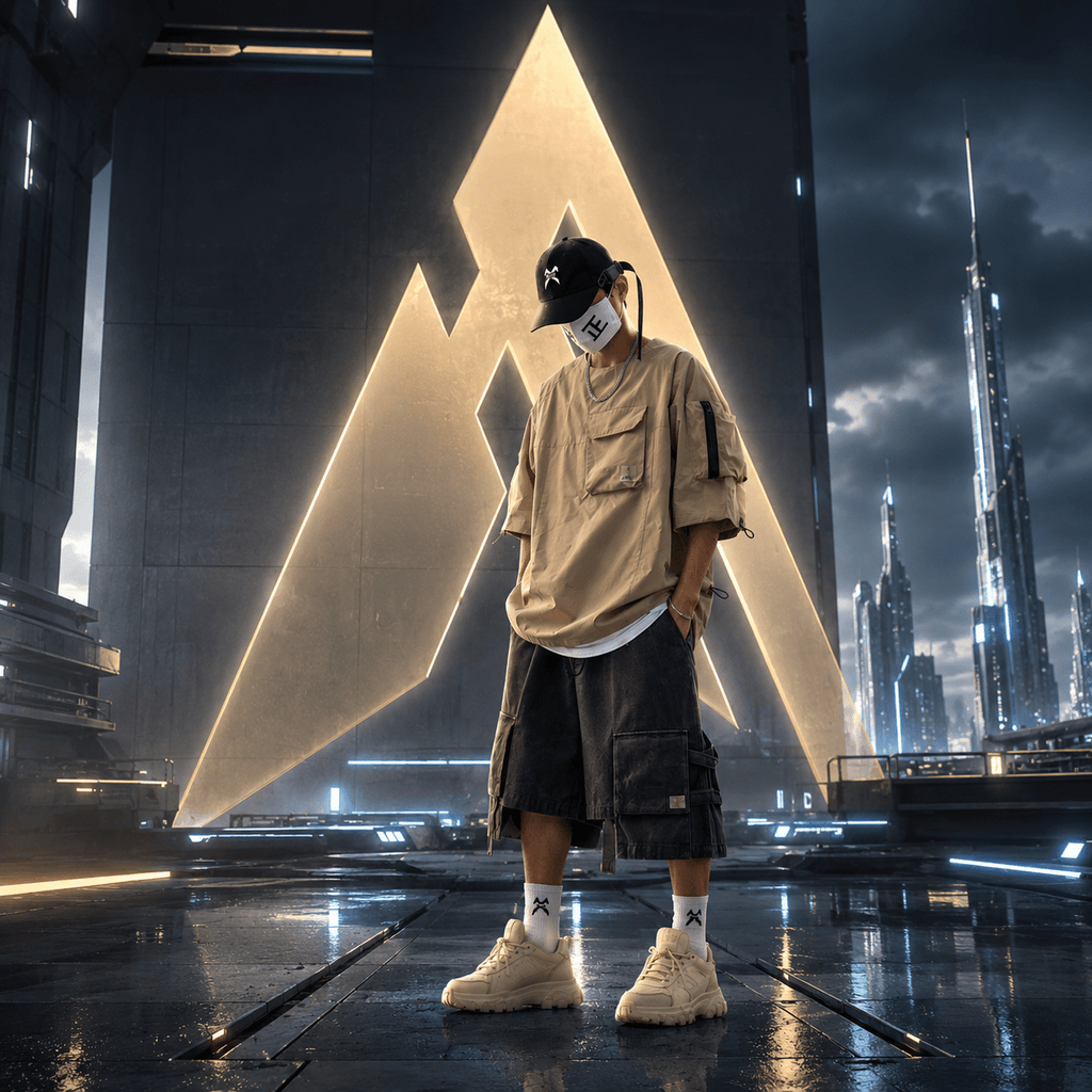 Men's Cotton Hip Hop Techwear Oversized T-shirt - ATLAS 1