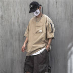 Men's Cotton Hip Hop Techwear Oversized T-shirt - ATLAS 1