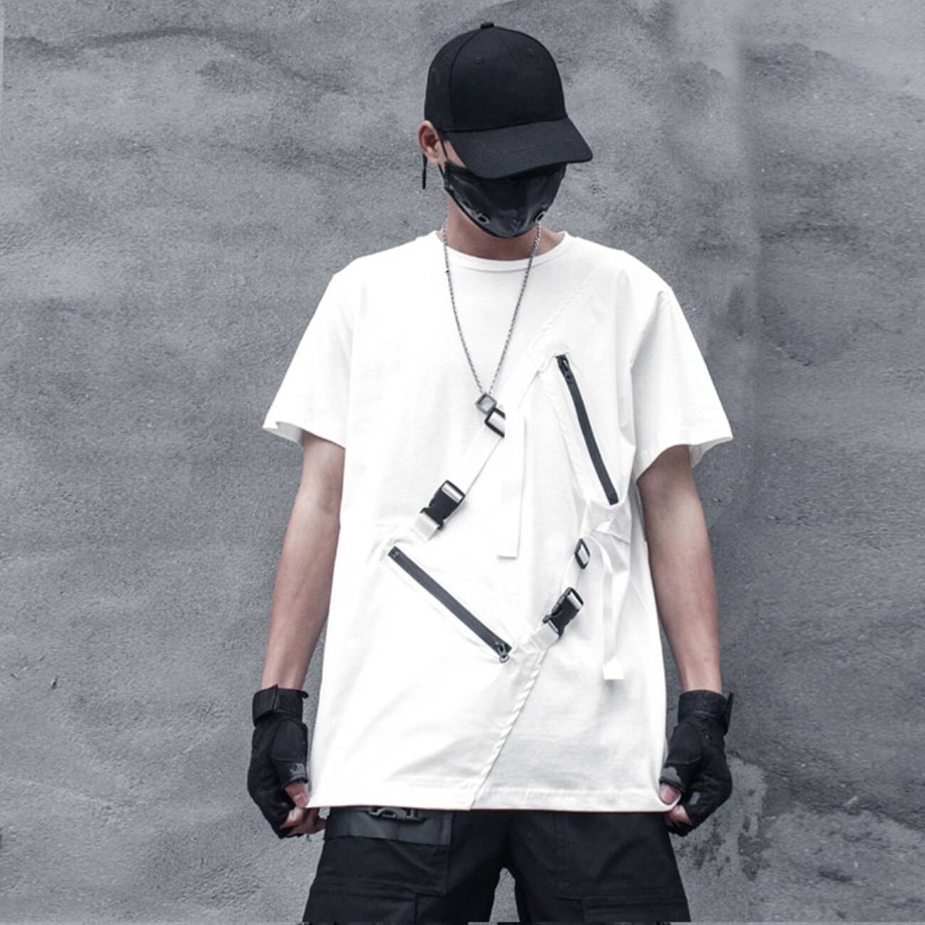 Men's Cotton Oversized Pockets Techwear T-Shirt - ATLAS 1