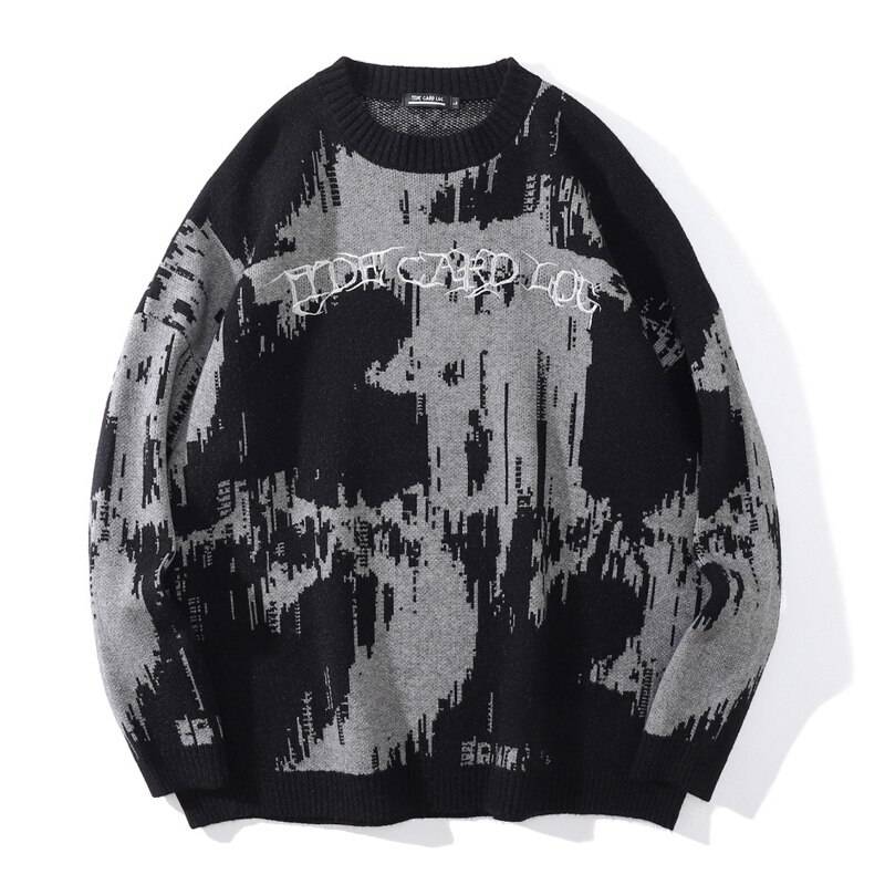 Męska bawełniana oversizowa bluza streetwear — Krój z długim rękawem