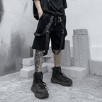 Men's Cotton Tactical Straps Oversized Techwear Shorts - ATLAS 1