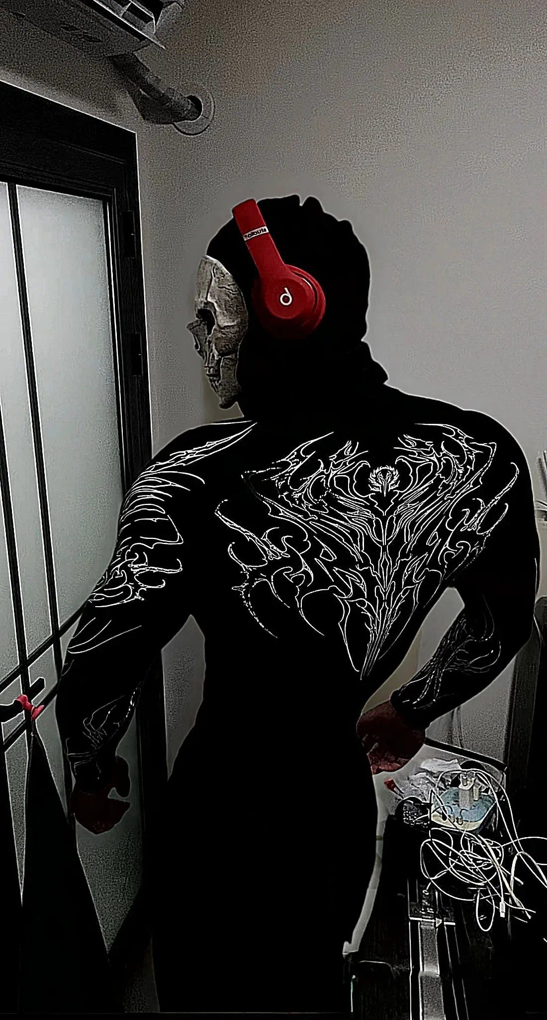 Men’s Cyberpunk Gothic High - Neck Long Sleeve - ATLAS 1 - Techwear Store