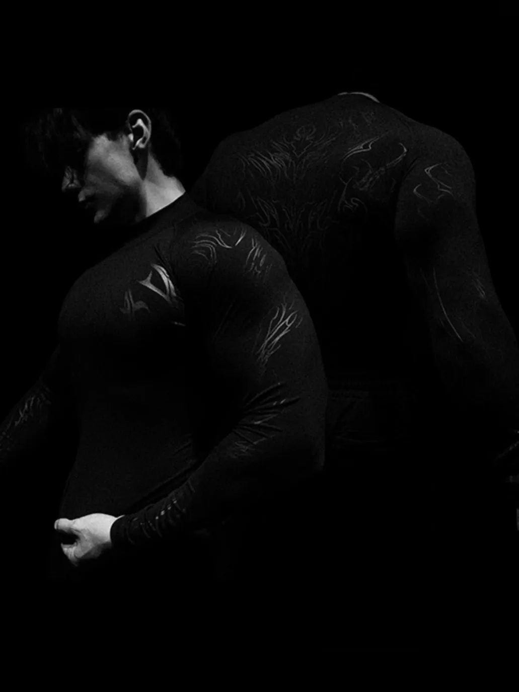 Men’s Cyberpunk Gothic High - Neck Long Sleeve - ATLAS 1 - Techwear Store