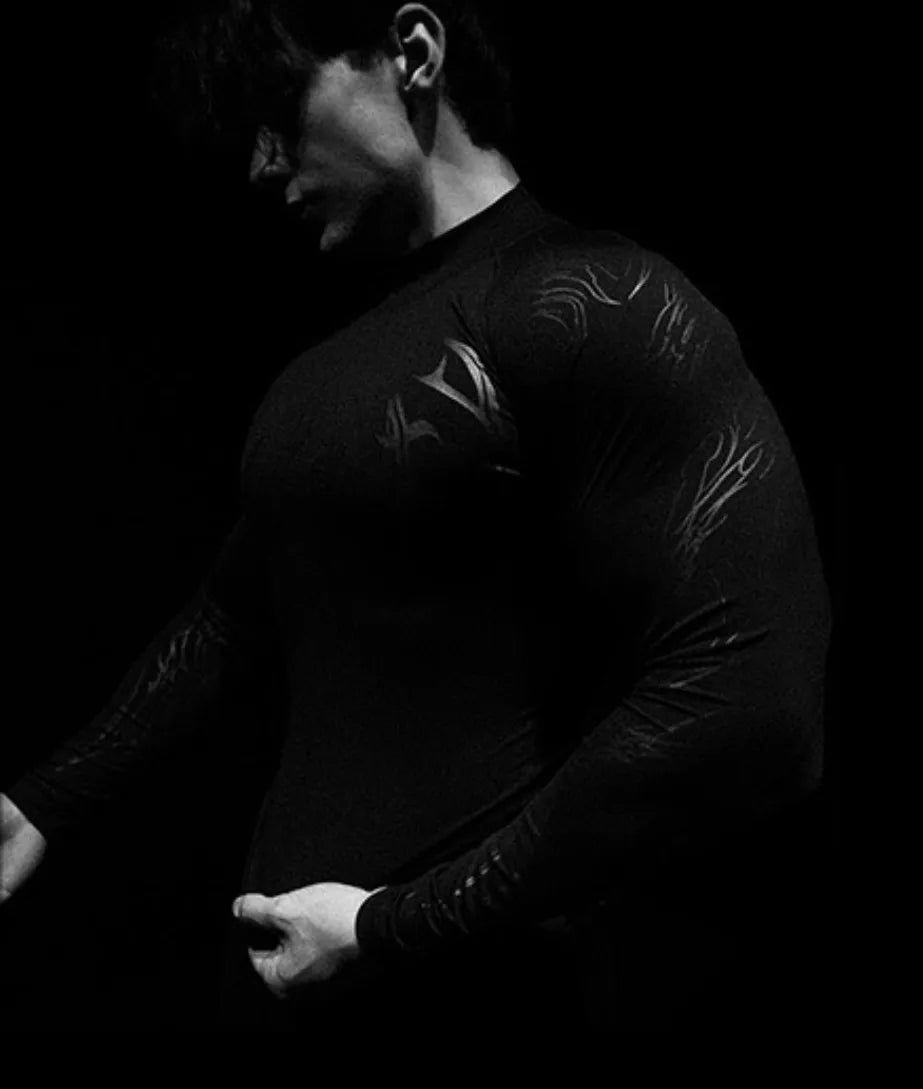 Men’s Cyberpunk Gothic High - Neck Long Sleeve - ATLAS 1 - Techwear Store