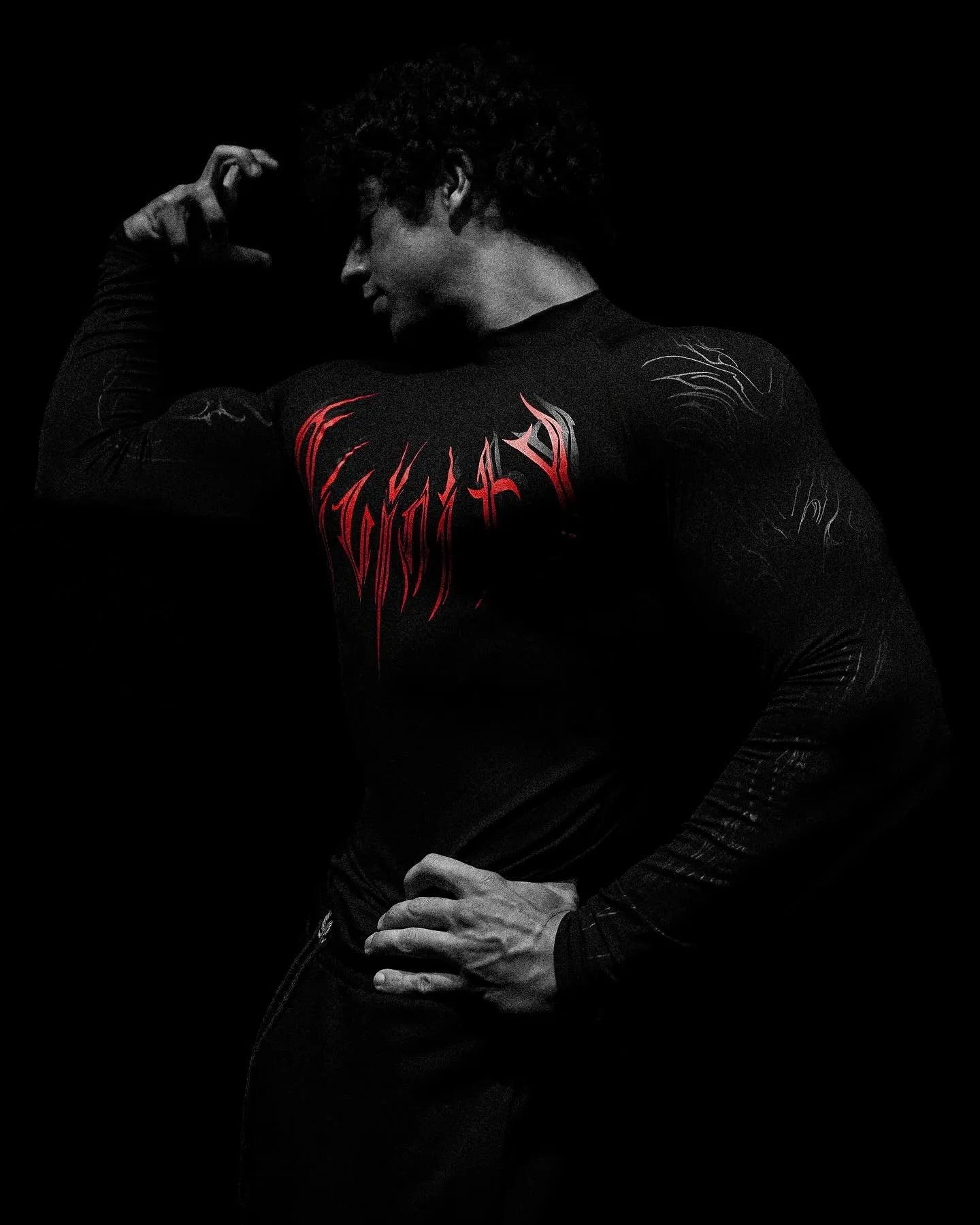 Men’s Cyberpunk Gothic High - Neck Long Sleeve - ATLAS 1 - Techwear Store