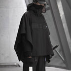 Men's Dark Ninja Waterproof Techwear Cape - ATLAS 1