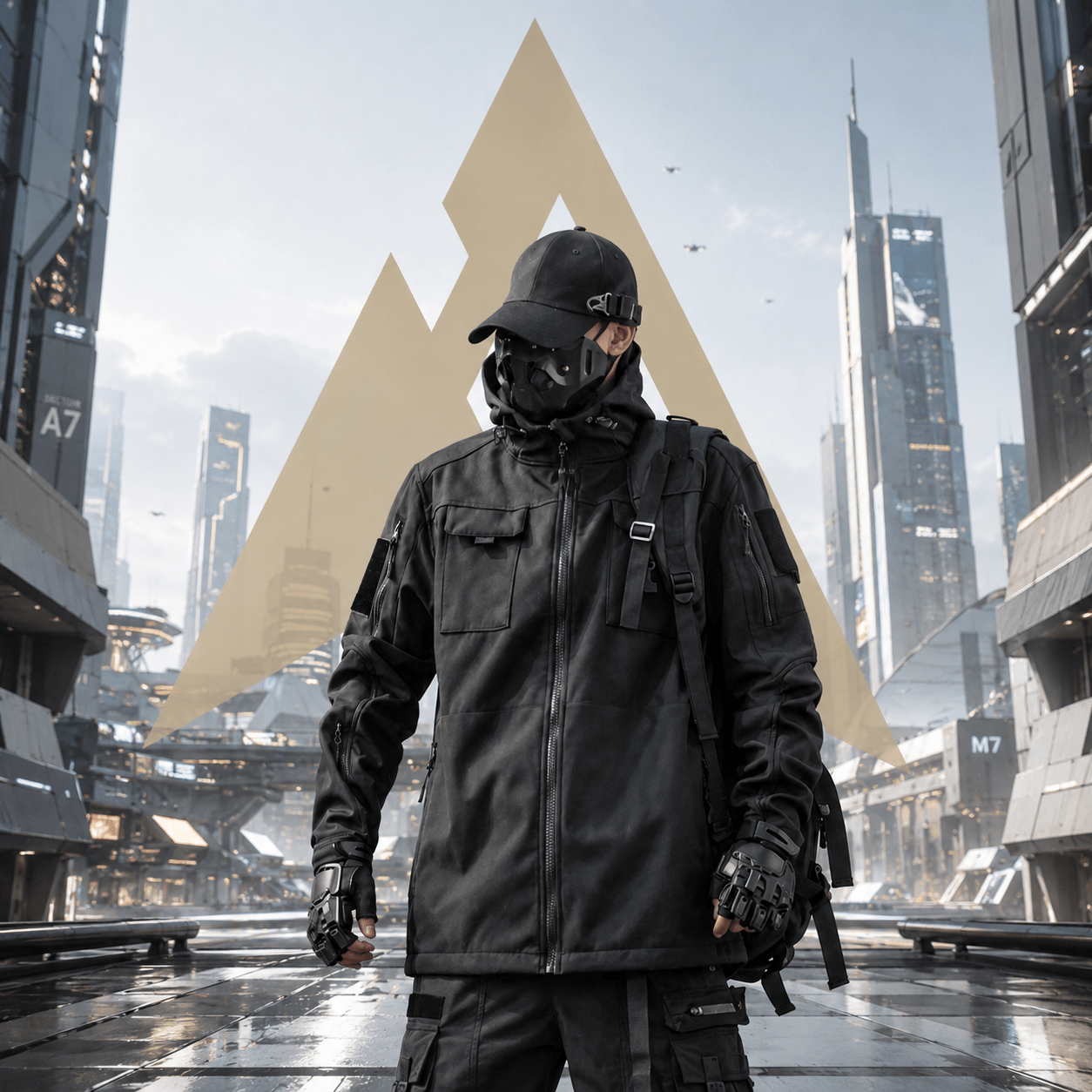 Men's Functional Techwear Waterproof Hooded Jacket - ATLAS 1