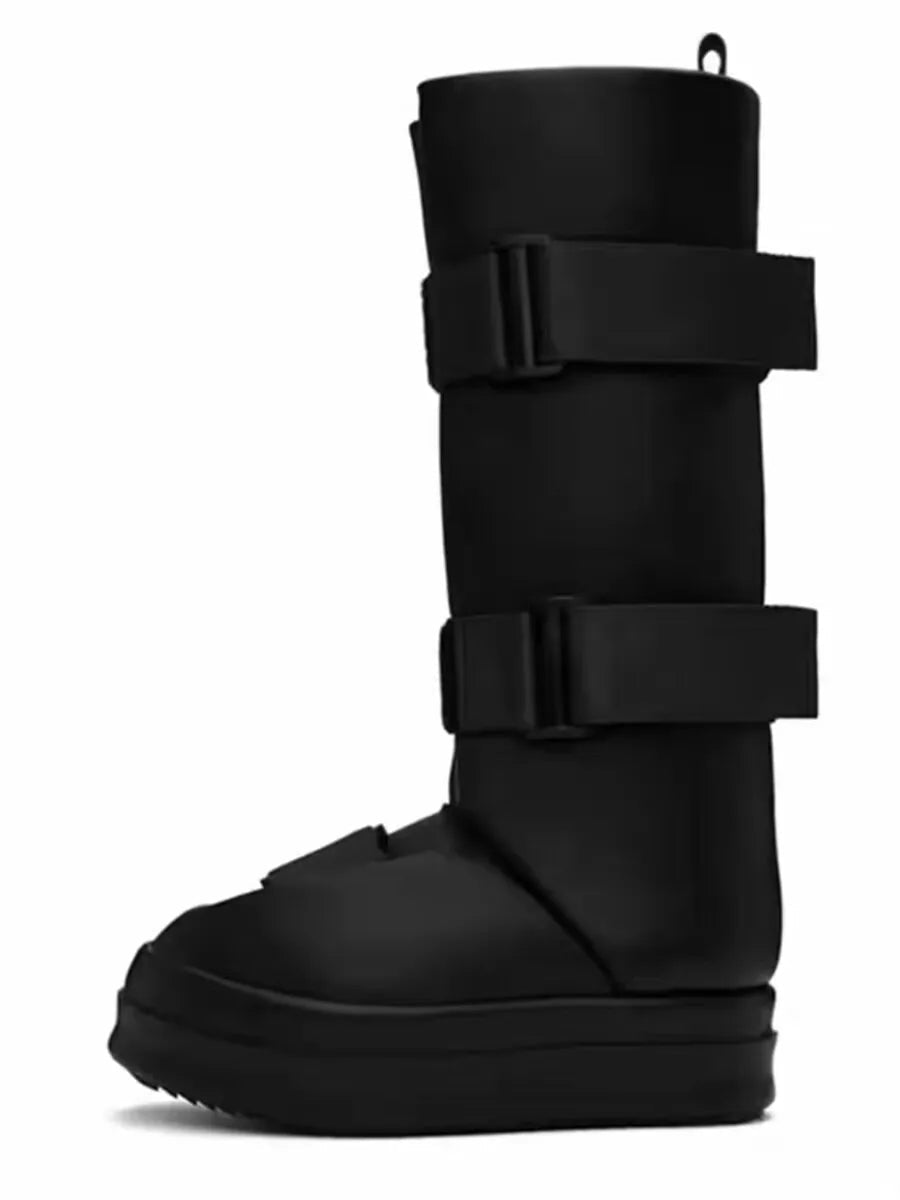 Men's Gothic Platform Chelsea Knee High Leather Boots - ATLAS 1