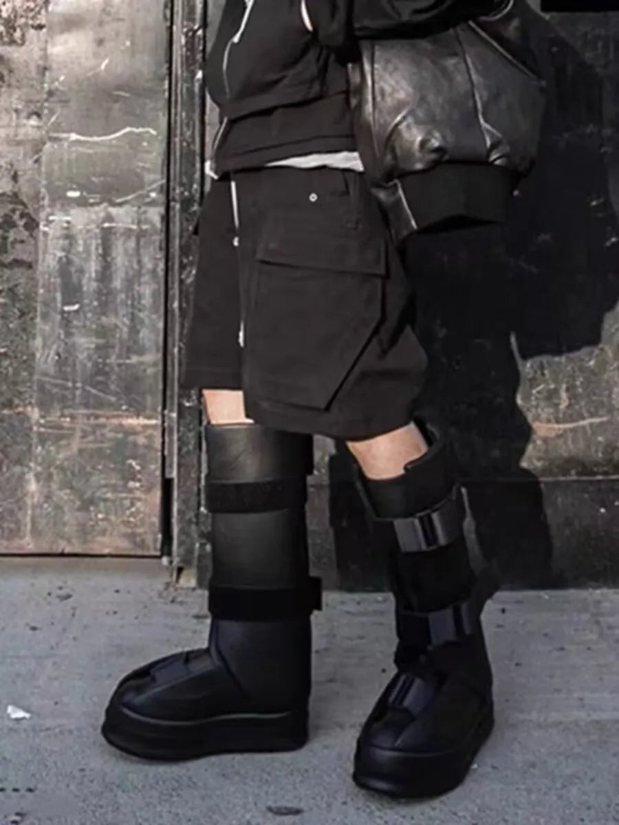 Men's Gothic Platform Chelsea Knee High Leather Boots - ATLAS 1