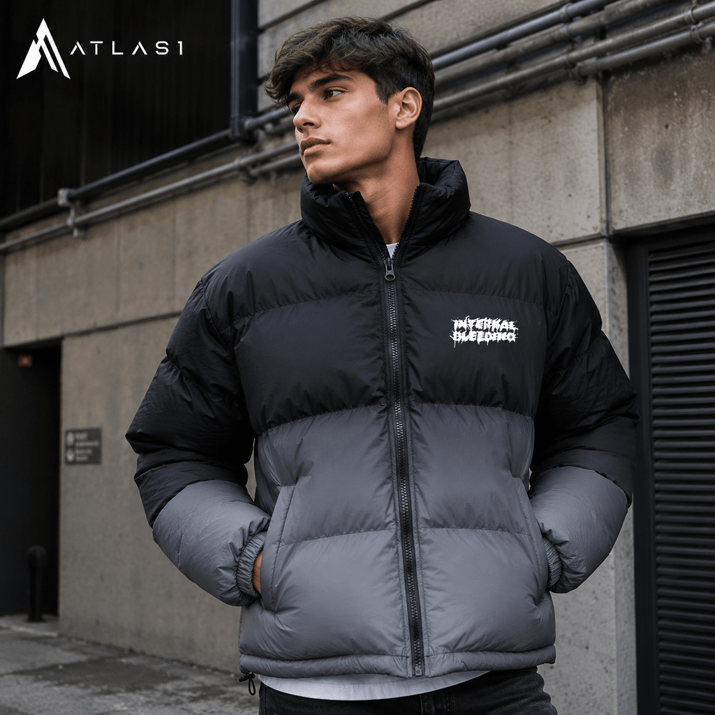 Men's Gradient Color Oversized Techwear Winter Jacket - ATLAS 1