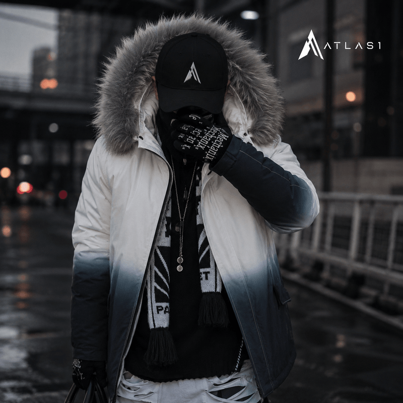 Men's Gradient Color Winter Techwear Parka - ATLAS 1