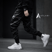 กางเกง cargo หลายกระเป๋า techwear Hip Hop สำหรับผู้ชาย