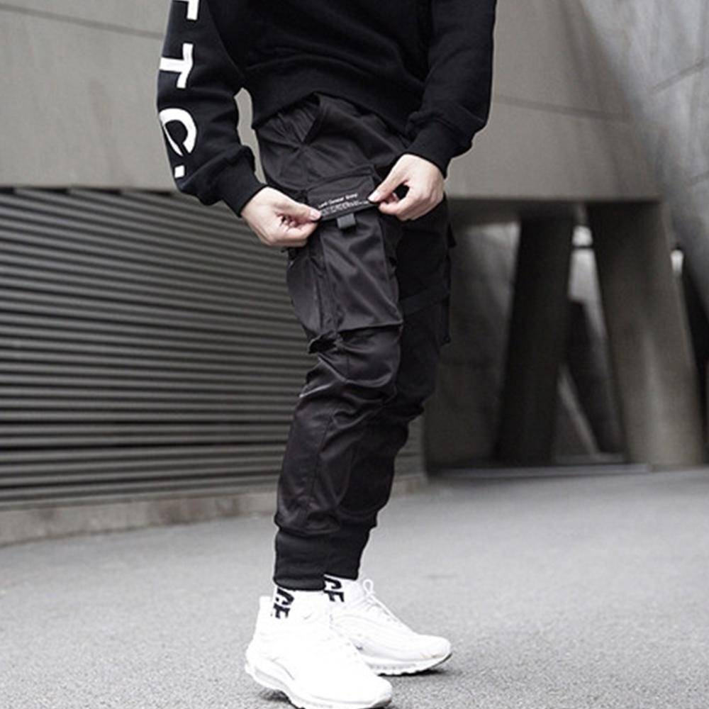 Men's Hip Hop Techwear Multi - pocket Cargo Pants - ATLAS 1