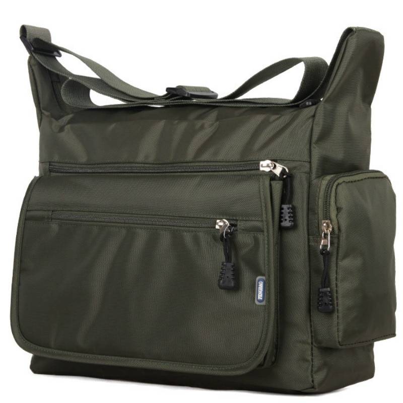 Men's Large Capacity Casual Techwear Crossbody Bag — Functional zip fastening