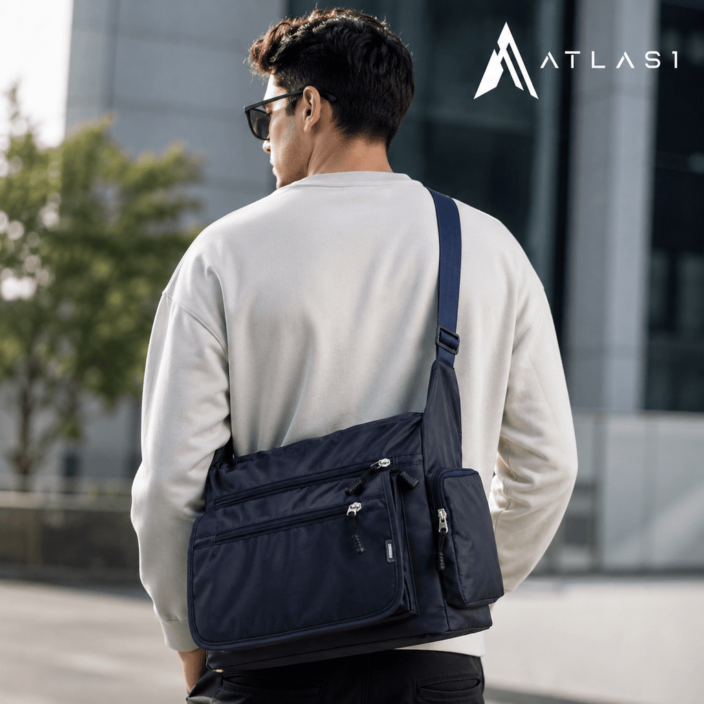 Men's Large Capacity Casual Techwear Crossbody Bag - ATLAS 1